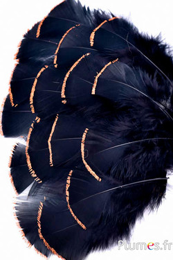 Dinde avec paillettes bronzes - 6-8 cm - noir